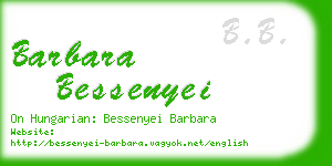 barbara bessenyei business card